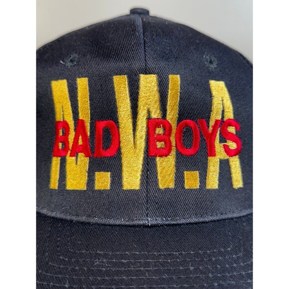Vintage N.W.A. Bad Boys Snapback Hat Cap Black Dome - Picture 2 of 8